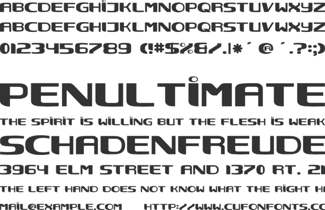 NEC font preview