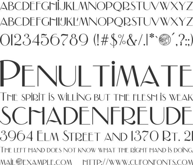 Nadall font preview