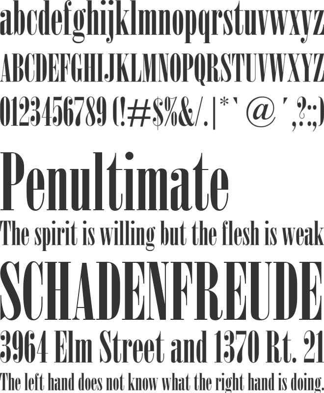 Nirvana font preview