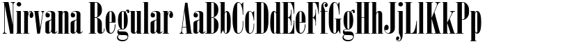 Nirvana Regular font