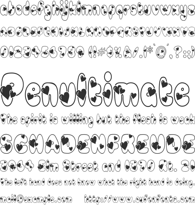 Newlywed font preview