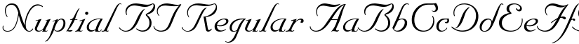 Nuptial BT Regular font