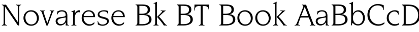Novarese Bk BT Book font