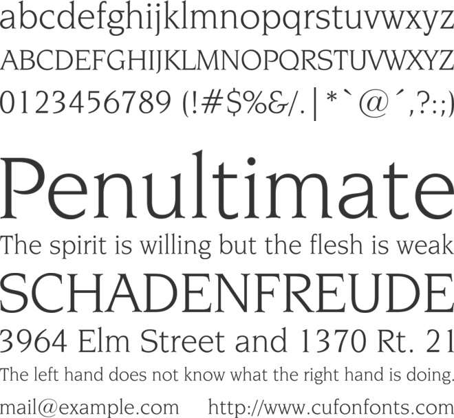 Novarese Bk BT font preview