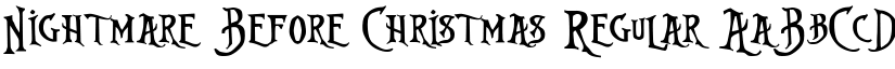 Nightmare Before Christmas Regular font