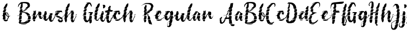 b Brush Glitch Regular font