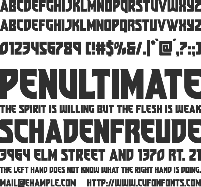 Kung-Fu Master font preview
