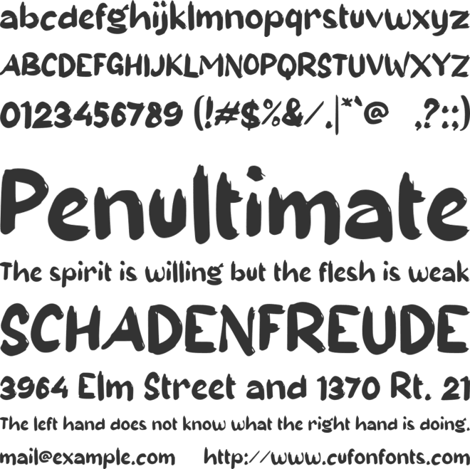 b Blue Vanilla font preview