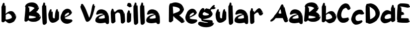 b Blue Vanilla Regular font