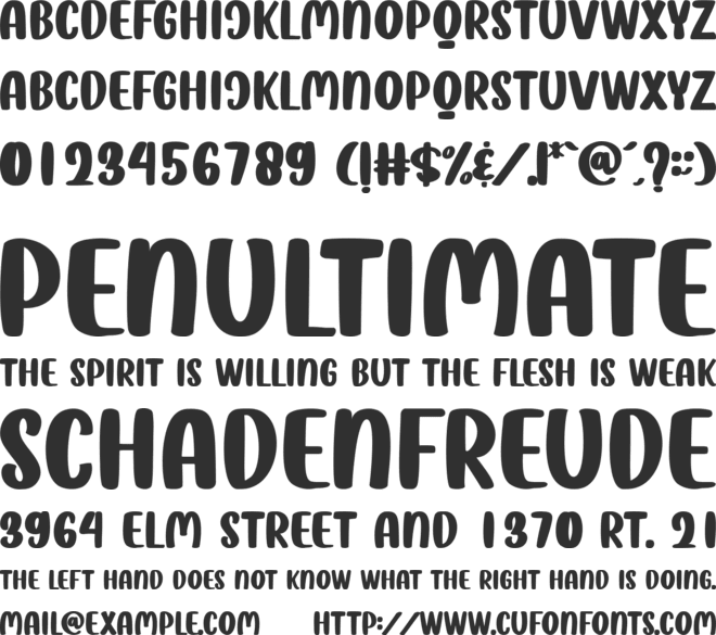 Choco Crunch font preview