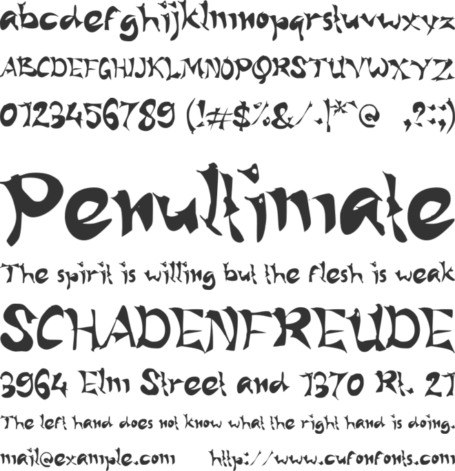 b Barusan Lindu font preview