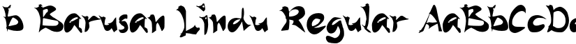 b Barusan Lindu Regular font