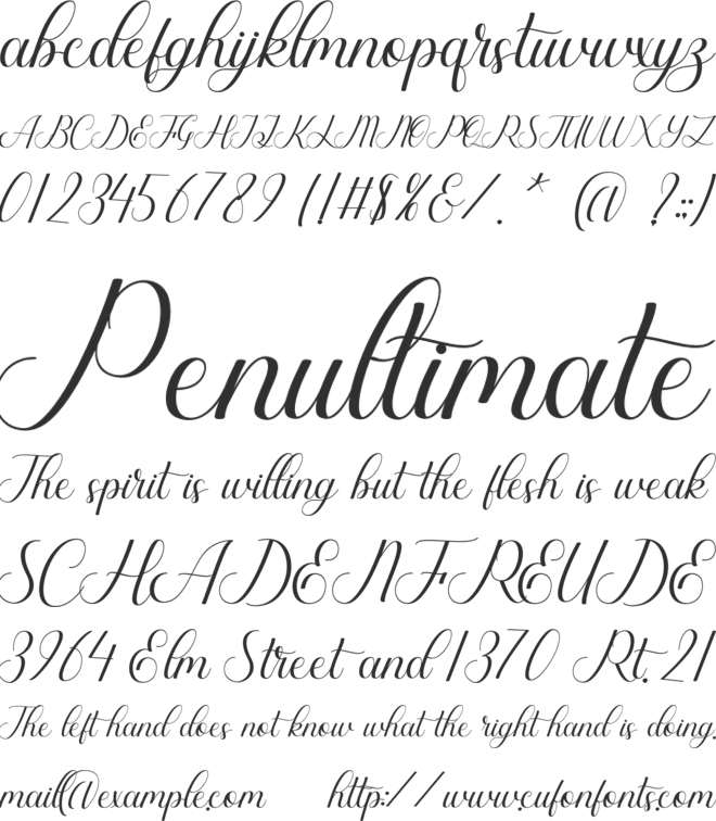 Crafty Holiday font preview