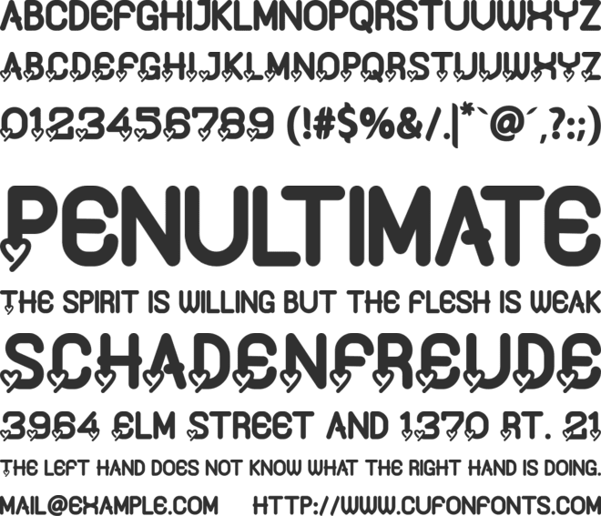 Finding Love font preview