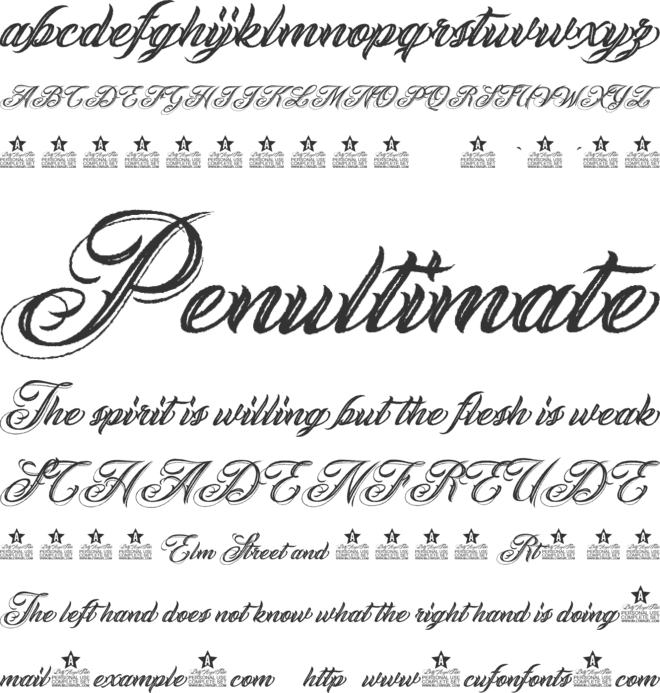 ANGELES ROUGH PERSONAL USE font preview