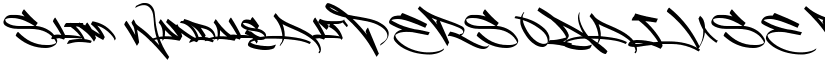 Slim Wandals Alt PERSONAL USE Regular font
