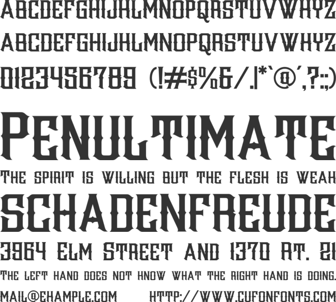 Wazintte font preview