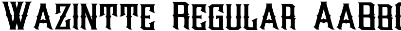 Wazintte Regular font