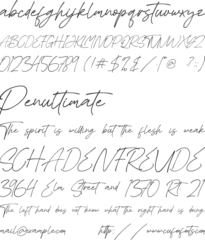 Asthacy Reny font preview