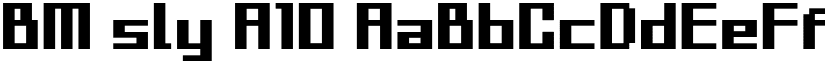 BM sly A10 font