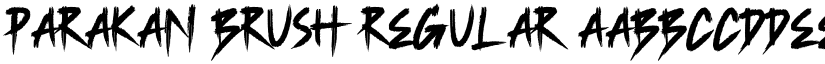 Parakan Brush Regular font