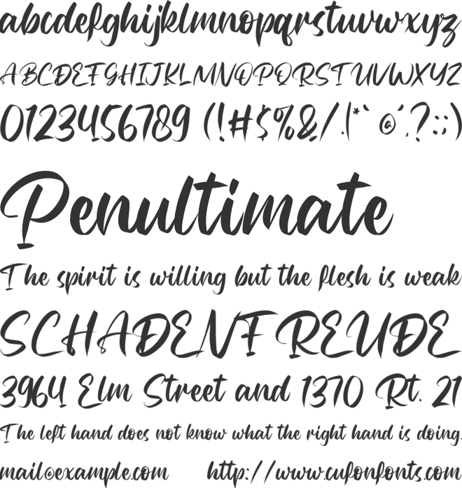 Rubeyma font preview