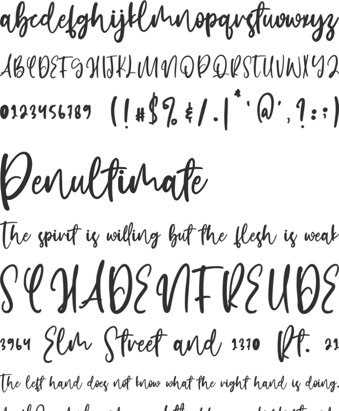 Quiglary font preview