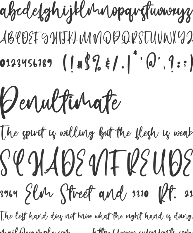 Quiglary font preview