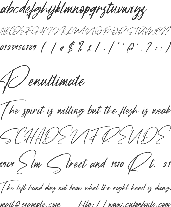 Fany Harlley font preview