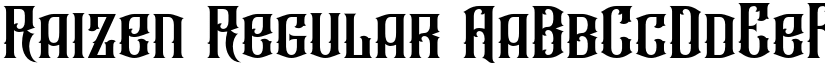 Raizen Regular font