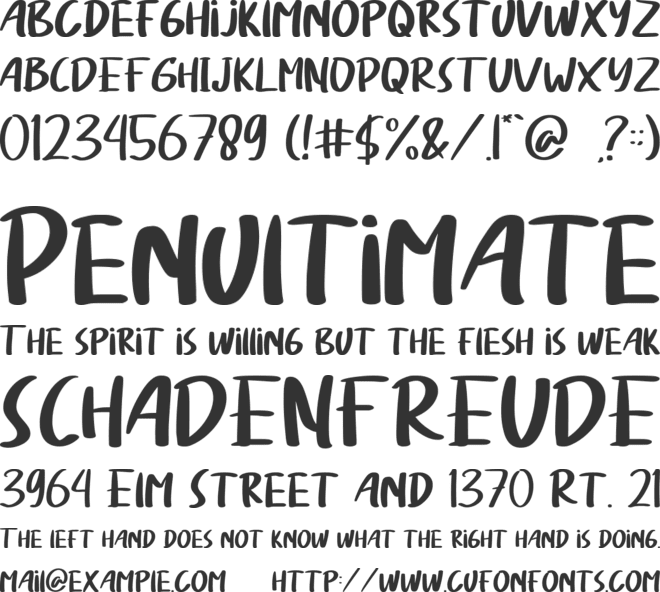 Listan Type font preview