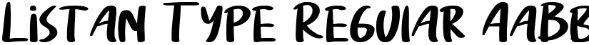 Listan Type Regular font