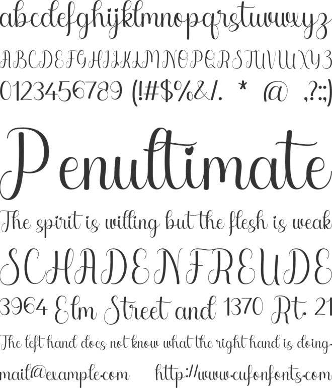 Arsyah font preview