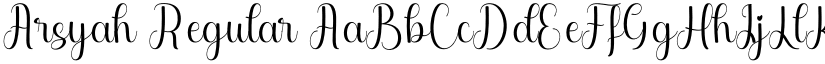 Arsyah Regular font