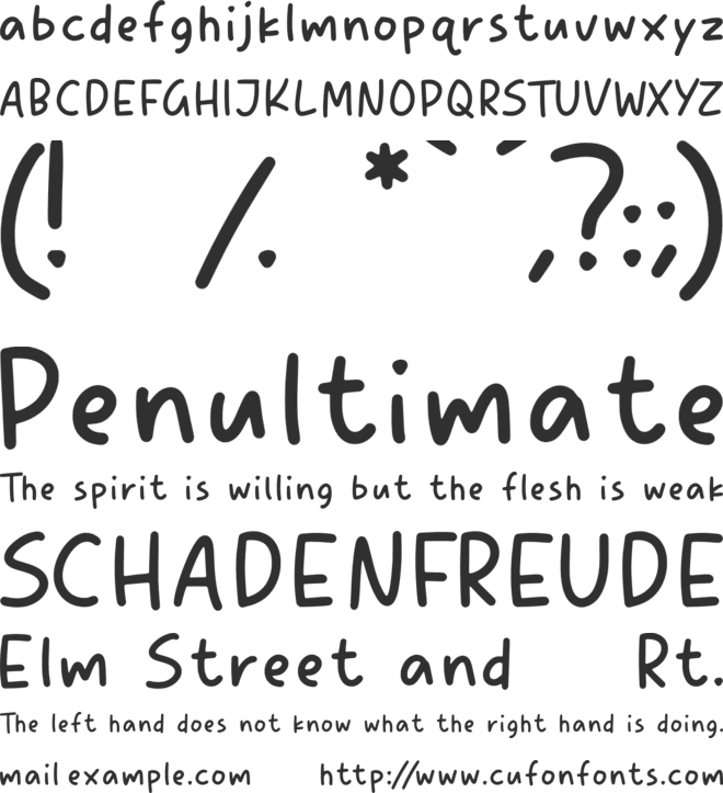 Little Moment font preview