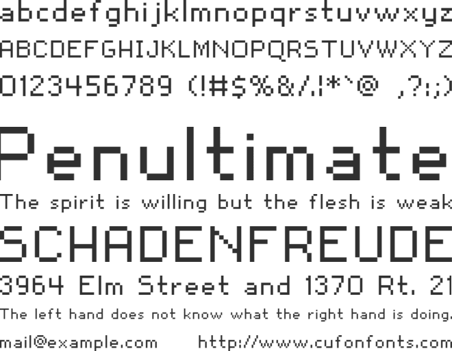 Snoot.org px10 font preview