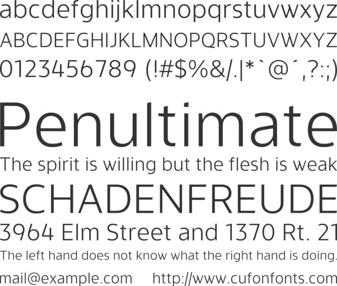Turis font preview