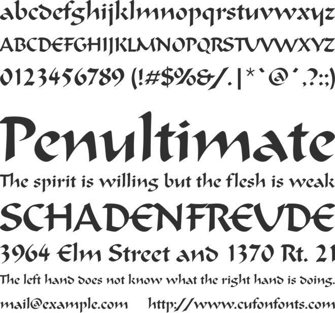 OndineD font preview