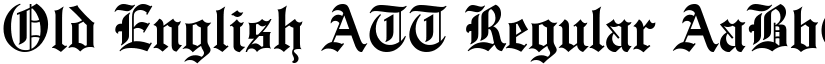 Old English ATT Regular font