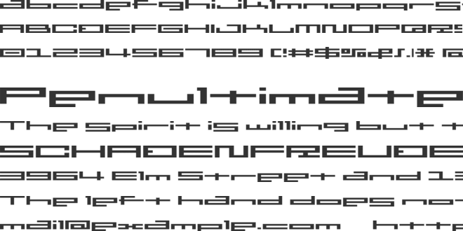 BM Press font preview