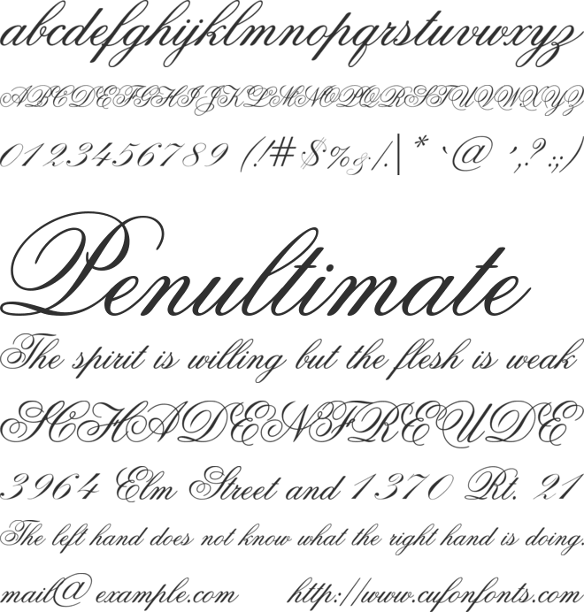 Old Script font preview