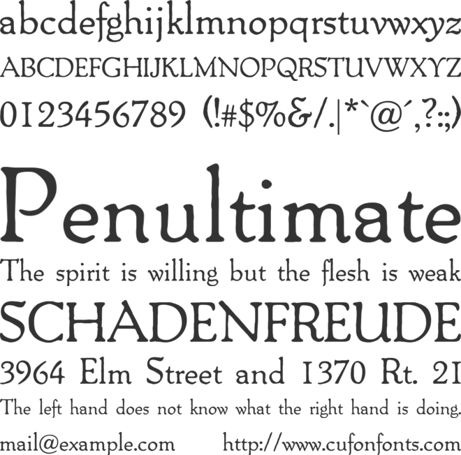 Packard Antique font preview