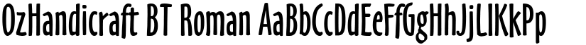 OzHandicraft BT Roman font