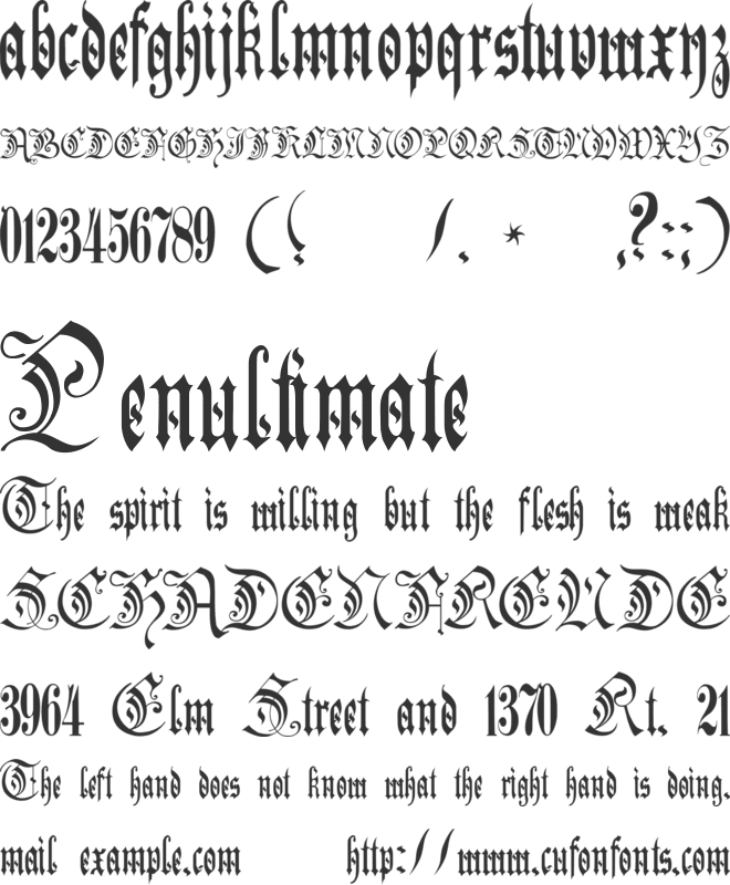 Otto Bismarck font preview