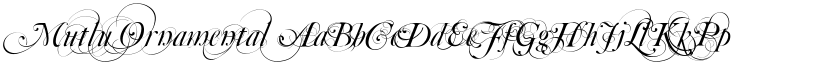 Mutlu Ornamental font