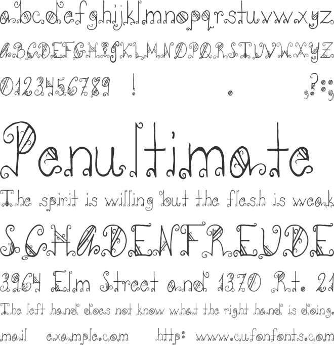 PC-GothicScroll font preview