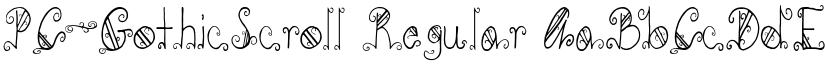 PC-GothicScroll Regular font