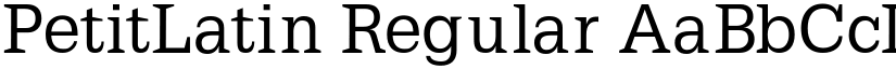 PetitLatin Regular font
