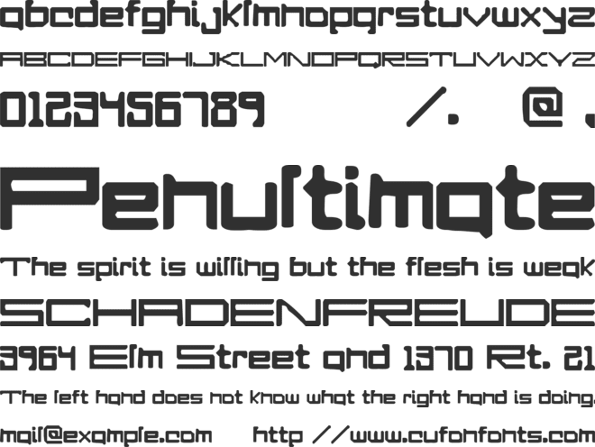 A Perfect Drowning font preview