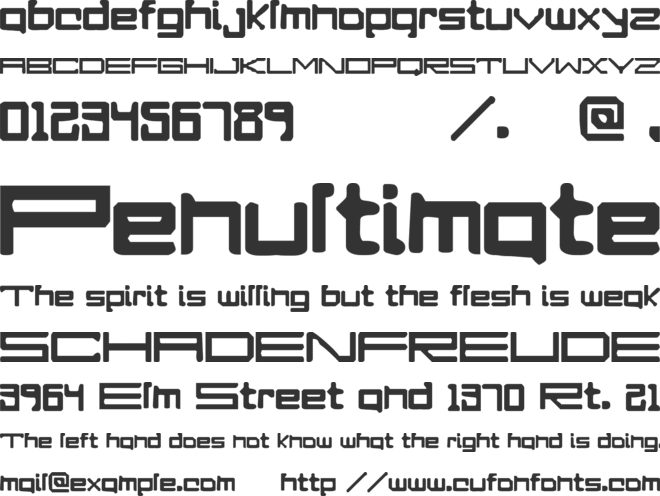 A Perfect Drowning font preview